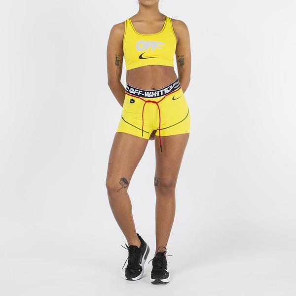 off white nike bra yellow