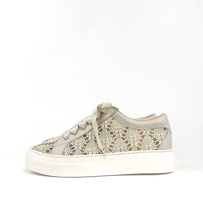 AGL Lace Effect Raffia Sneaker Garmentory