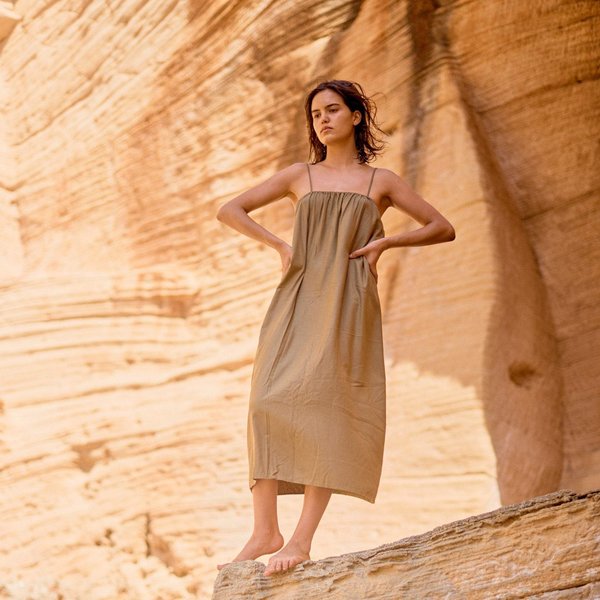 Ozma Marta Dress - Olive | Garmentory
