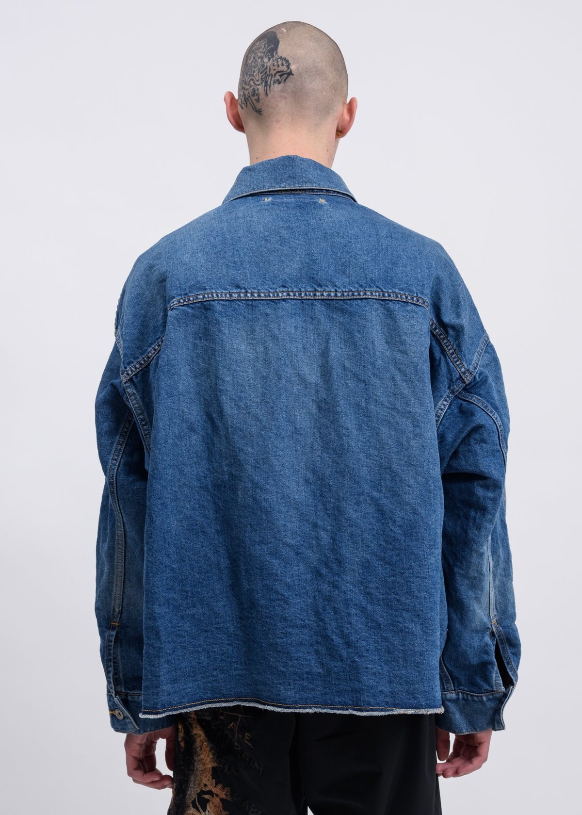 ジャケット・アウター doublet CHAOS EMBROIDERY DENIM JACKET Black-Chaos-Embroidery-Hemp-