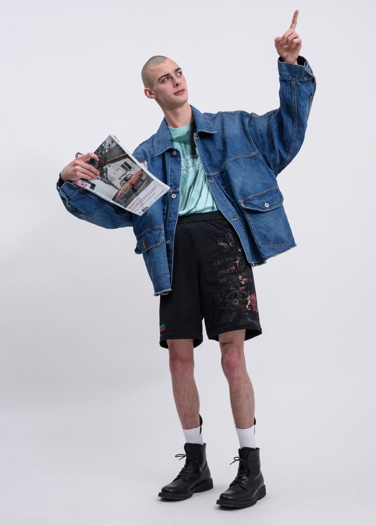 ジャケット・アウター doublet CHAOS EMBROIDERY DENIM JACKET Doublet Chaos Embroidery Hemp Denim Jacket - Black | Garmentory