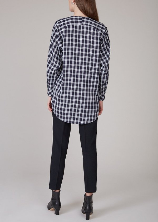 MR. LARKIN Queenie plaid shirt - navy MR. LARKIN Queenie plaid shirt - navy