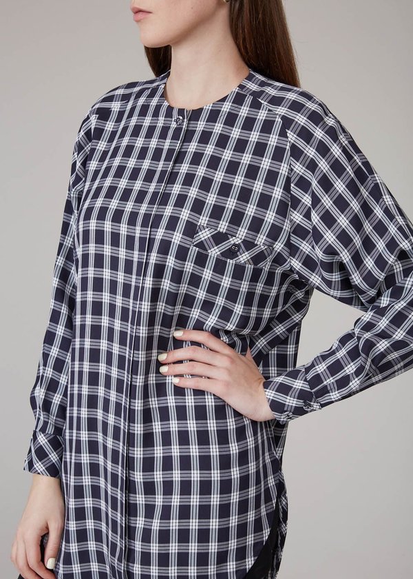 MR. LARKIN Queenie plaid shirt - navy MR. LARKIN Queenie plaid shirt - navy