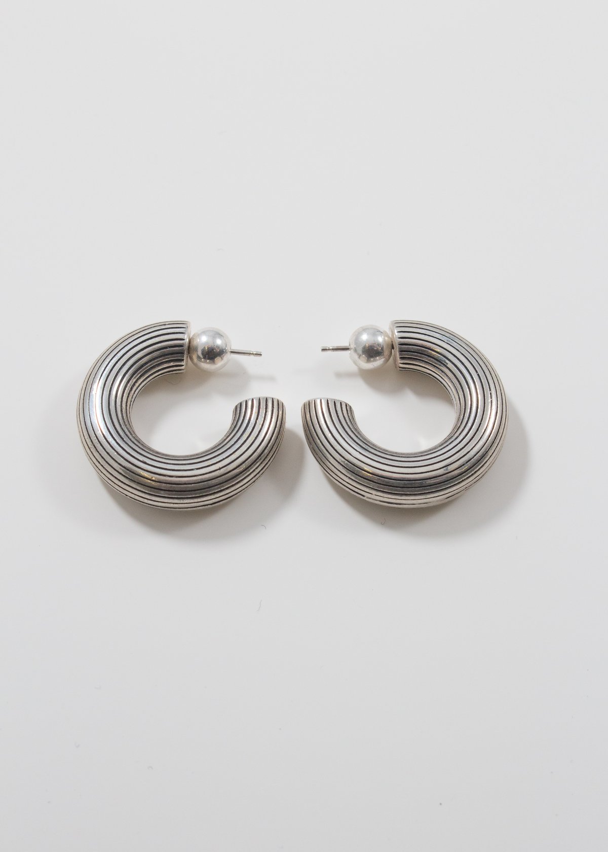 Sophie Buhai Small Column Hoops - Sterling Silver - Image 1 of 3