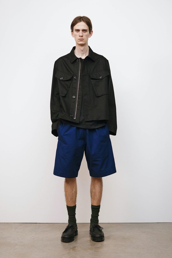 【美品】MHL CROPPED ARMY JACKET Margaret Howell Cropped Army Jacket - Japanese Drill Black