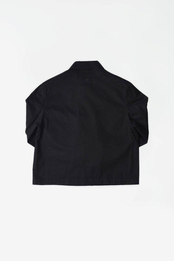 Margaret Howell Cropped Army Jacket - Japanese Drill Black