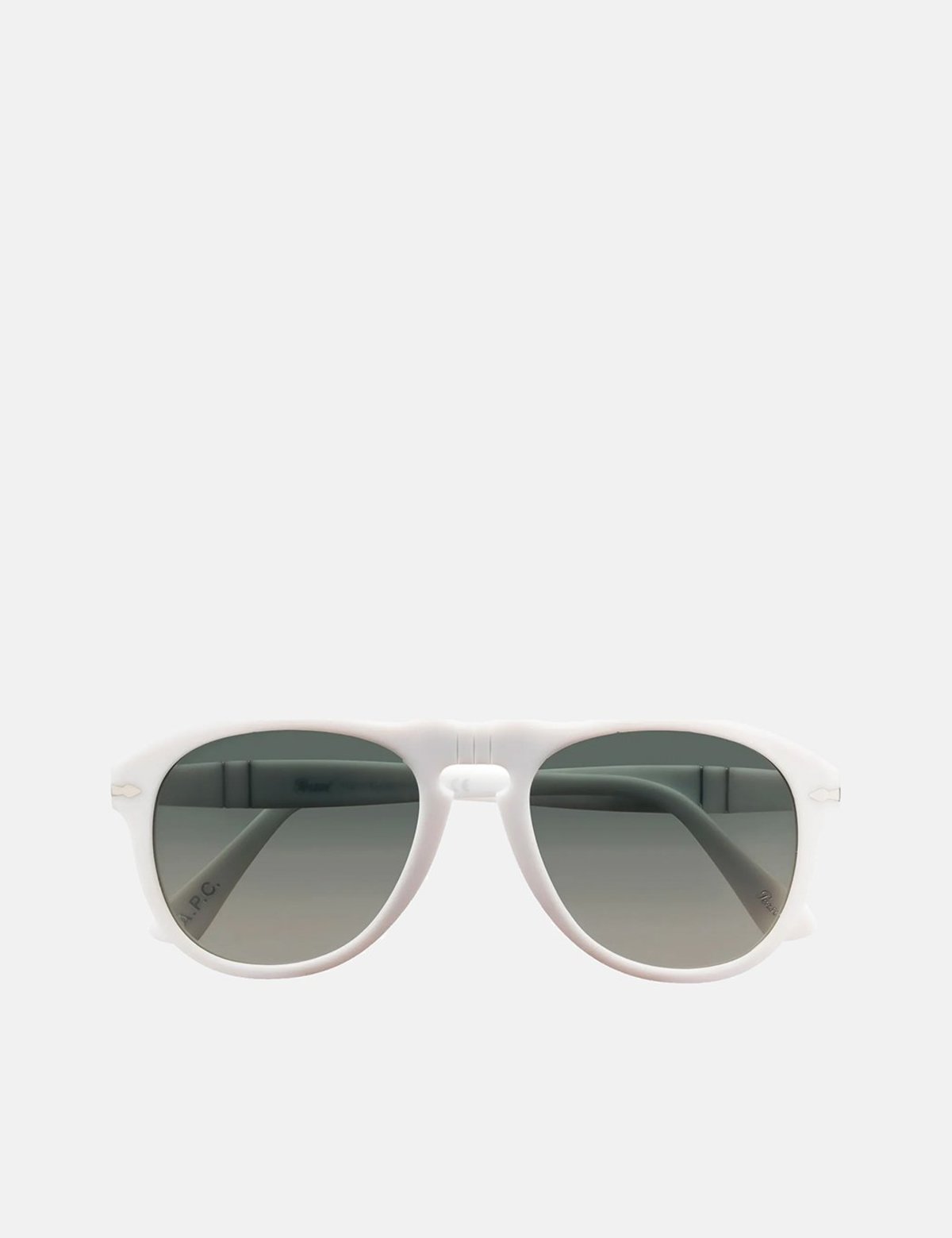 Persol A.P.C. 649 サングラス 54□20 ホワイト 箱付き PERSOL x A.P.C. PO 649 1119/71 SUNGLASSES 54mm WHITE Gray Gradient