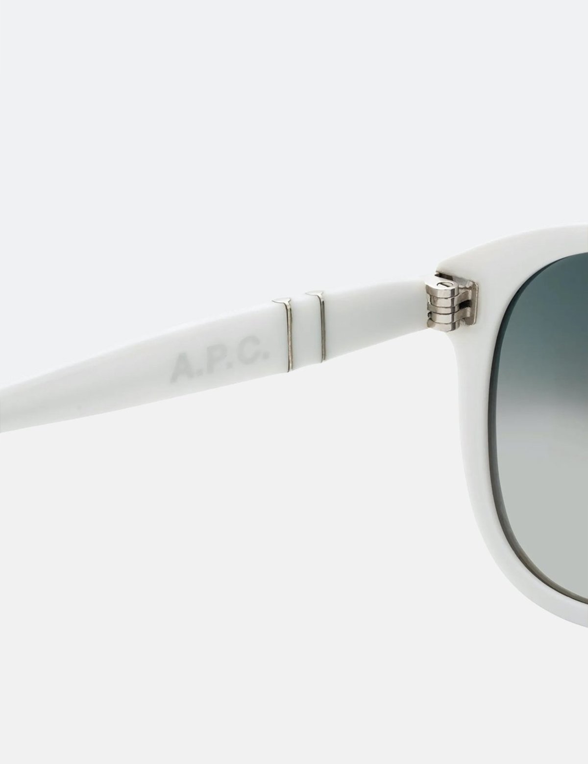 Persol A.P.C. 649 サングラス 54□20 ホワイト 箱付き PERSOL x A.P.C. PO 649 1119/71 SUNGLASSES 54mm WHITE Gray Gradient