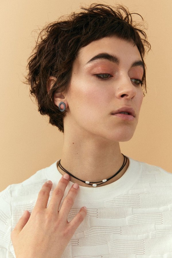 PILAR AGUECI Umbra Studs Oxidized PILAR AGUECI Umbra Studs Oxidized