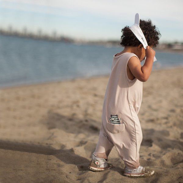 Kids Unisex Bash+Sass Tank Romper - Mocha Kids Unisex Bash+Sass Tank Romper - Mocha