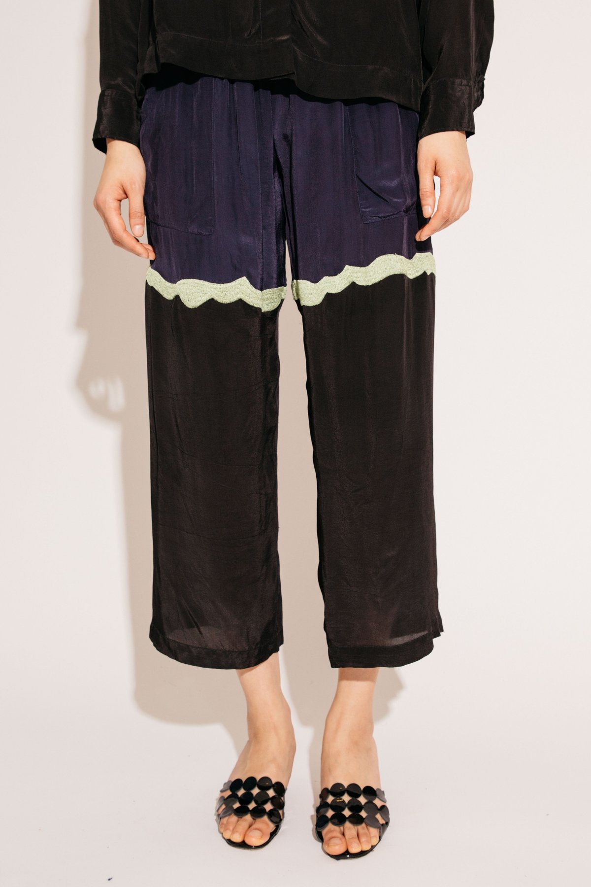 Nikki Chasin PATCH PANT - NAVY/BLACK - Image 1 of 5