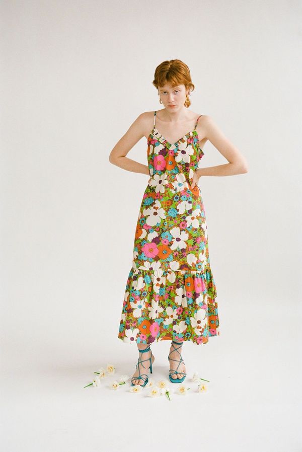 Wray Gathered Slip Dress | Garmentory