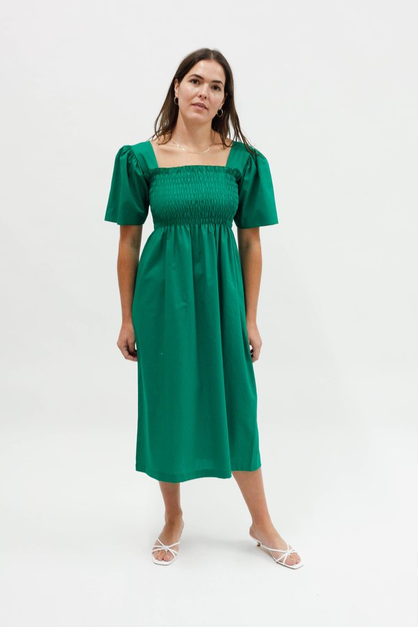 slim fit dress slacks Lisa Dress in Hampton Green | Vintage 1940s Style Shirtwaist Dress