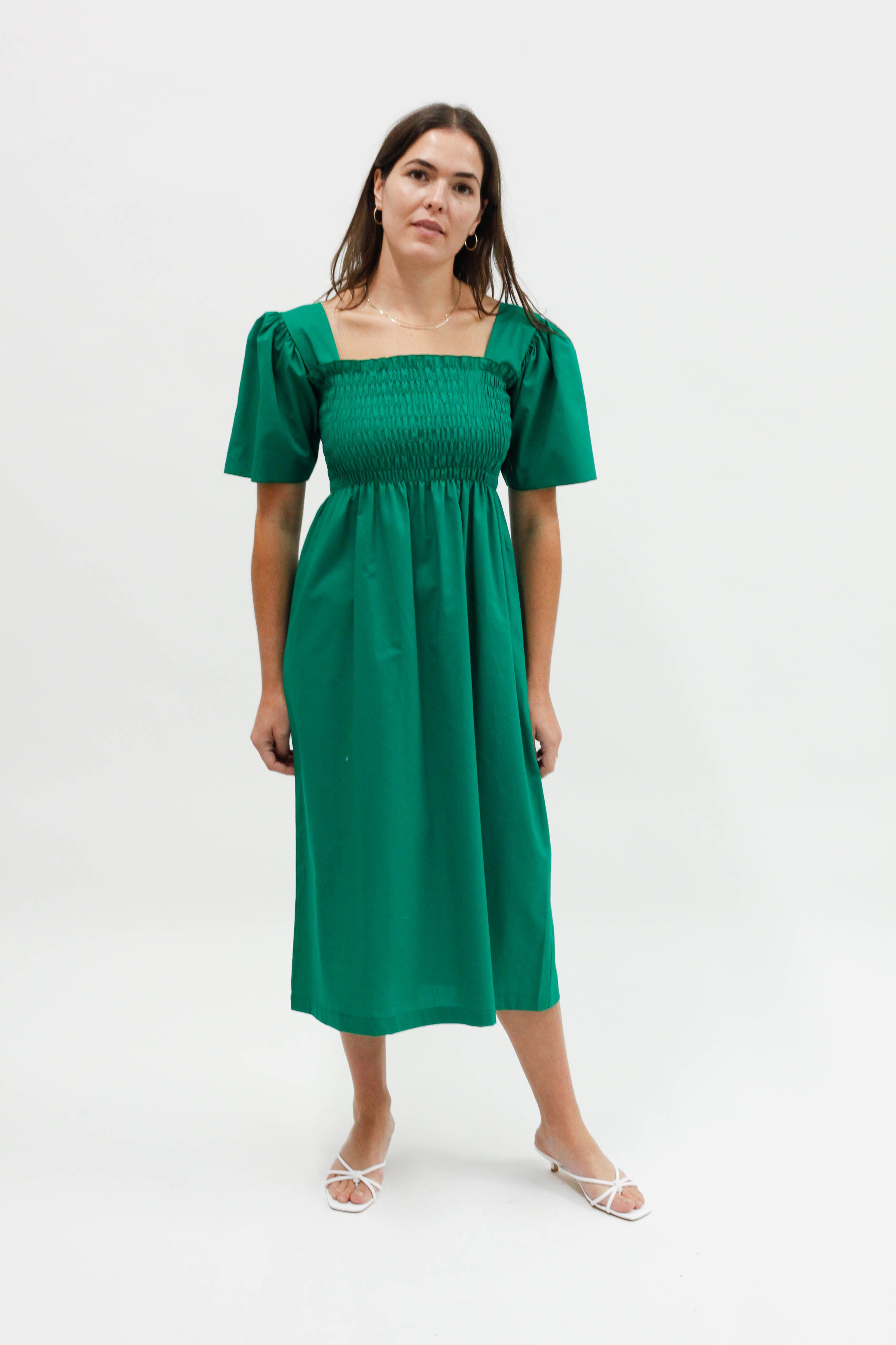 lisa says gah toni midi dress Lisa Says Gah Toni Midi Dress - Emerald