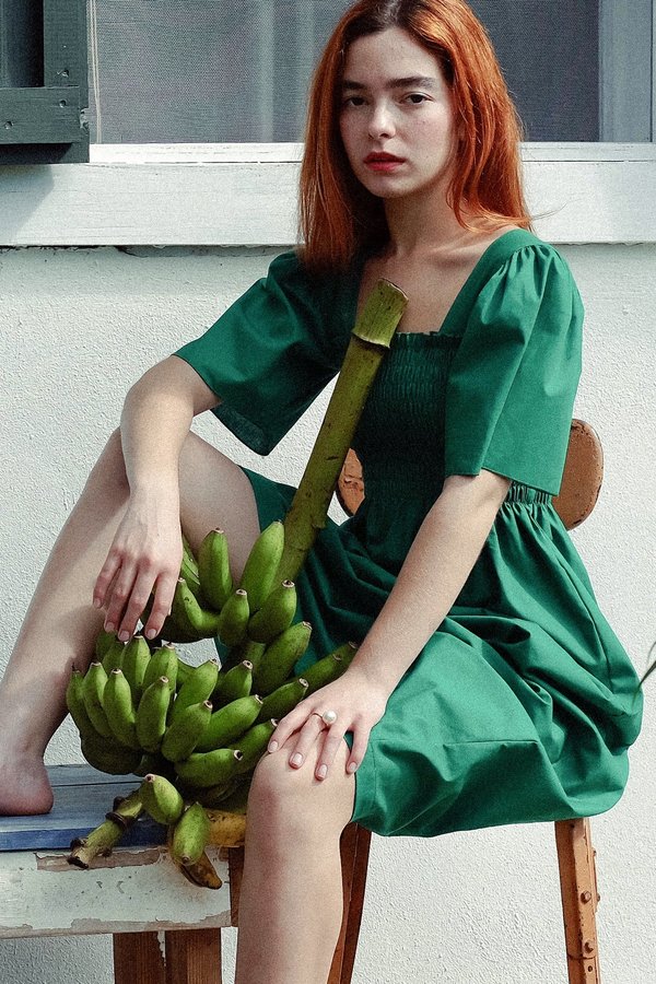Lisa Says Gah Toni Midi Dress - Emerald | Garmentory