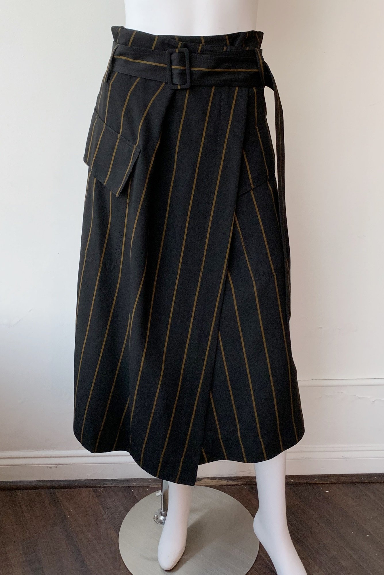 belted utility skirt