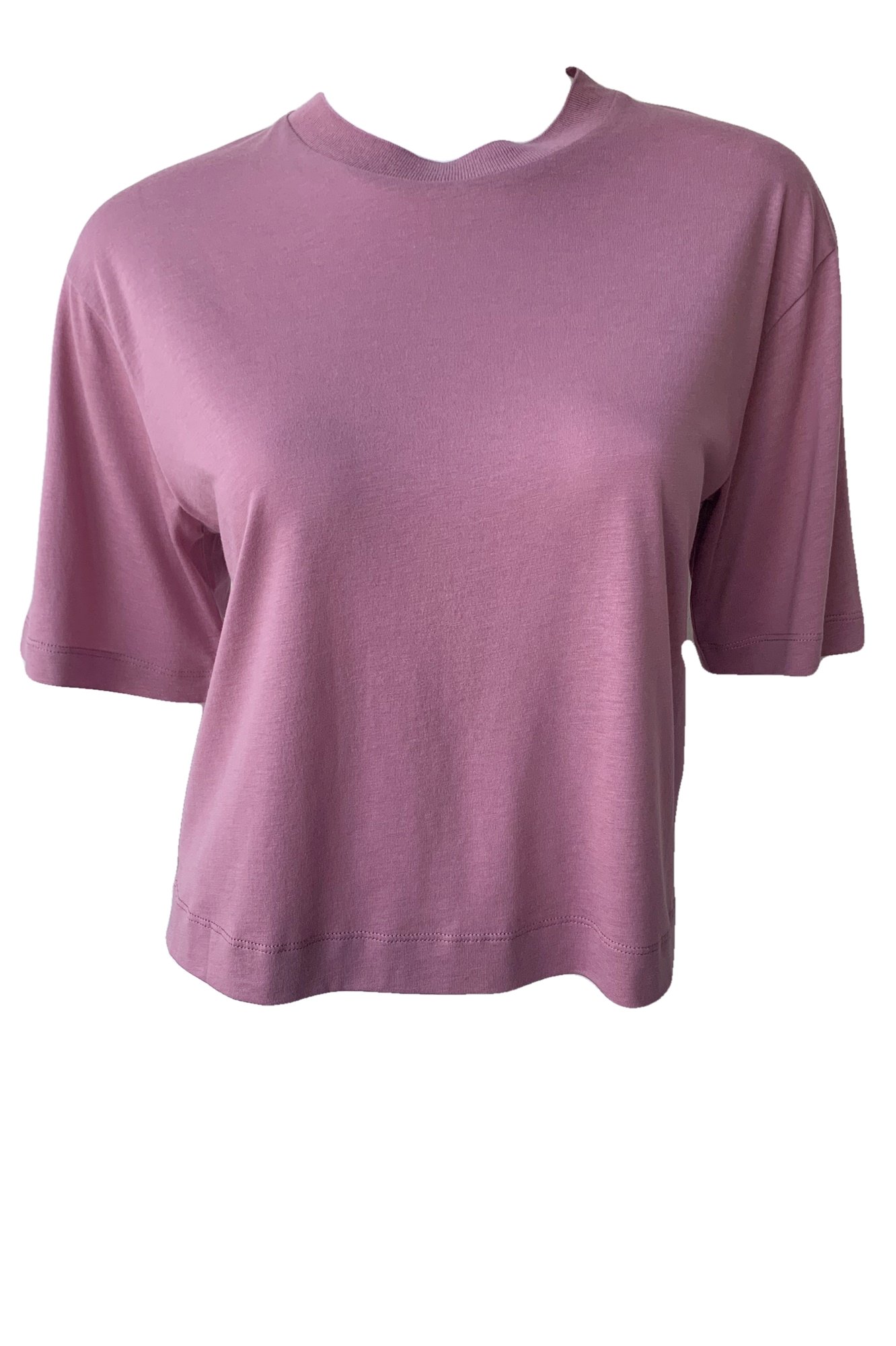 VINCE Wide Sleeve Crop Tee - Rose Root 
