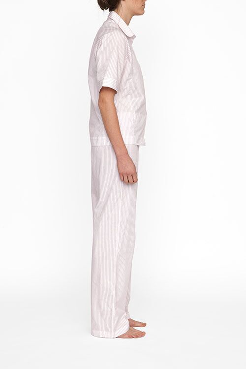 The Sleep Shirt Raglan Pyjama Top in Red and White Stripe The Sleep Shirt Raglan Pyjama Top in Red and White Stripe