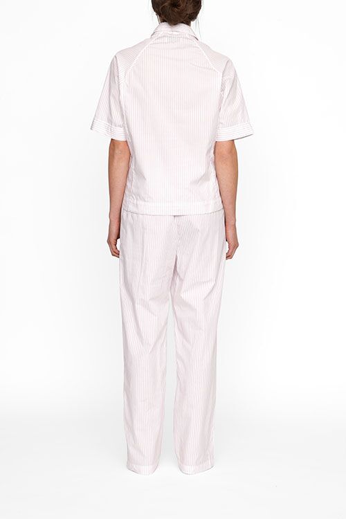 The Sleep Shirt Raglan Pyjama Top in Red and White Stripe The Sleep Shirt Raglan Pyjama Top in Red and White Stripe