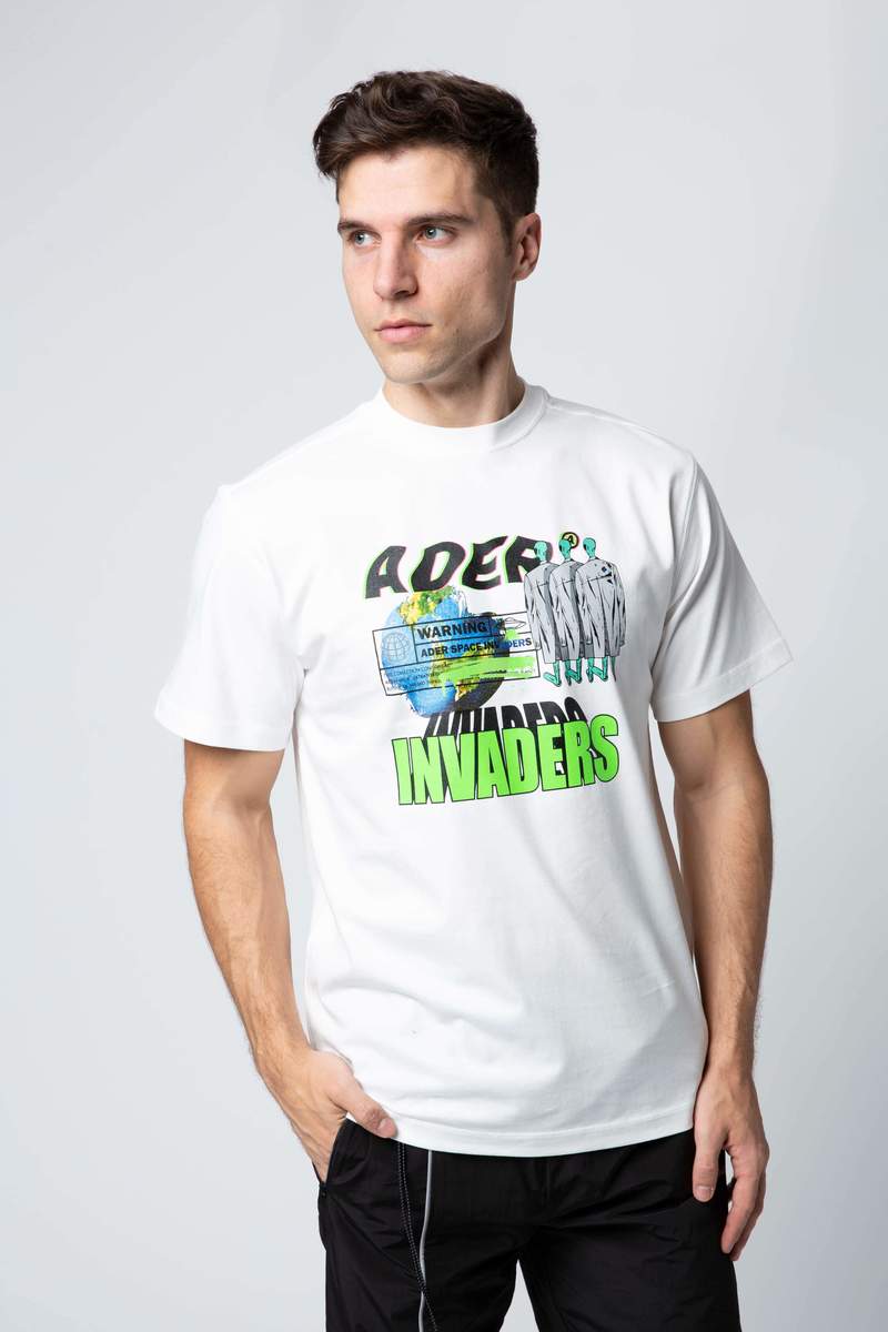 【ADERERROR】 ★ T-shirt Product. 47 ★ Semi Over Fit ADER ERROR Semi Oversized T Shirt - WHITE | Garmentory