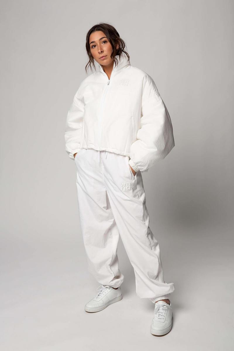 ALEXANDER WANG Nylon Terry Hybrid Pants - WHITE | Garmentory