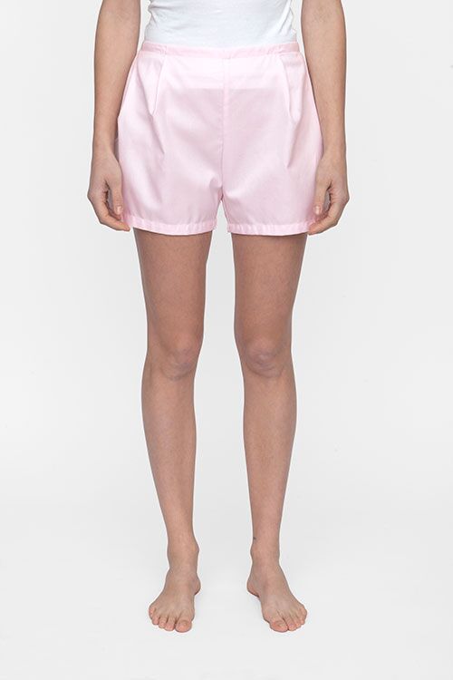The Sleep Shirt Pleat Short Pink Royal Oxford The Sleep Shirt Pleat Short Pink Royal Oxford