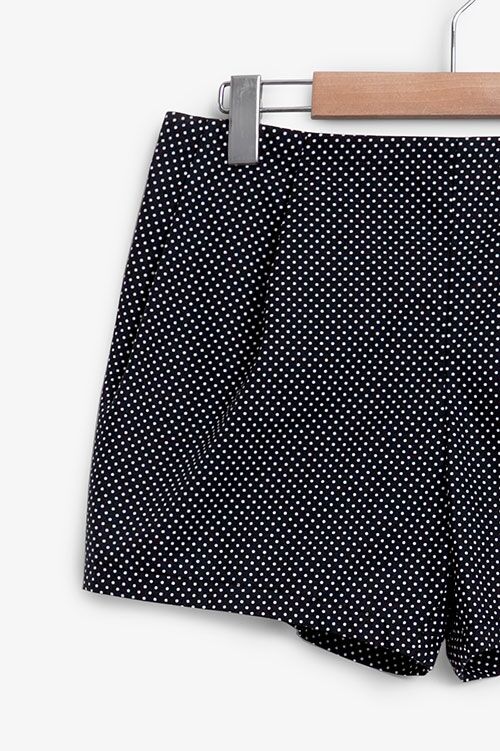 The Sleep Shirt Pleat Short Black Polka Dot The Sleep Shirt Pleat Short Black Polka Dot
