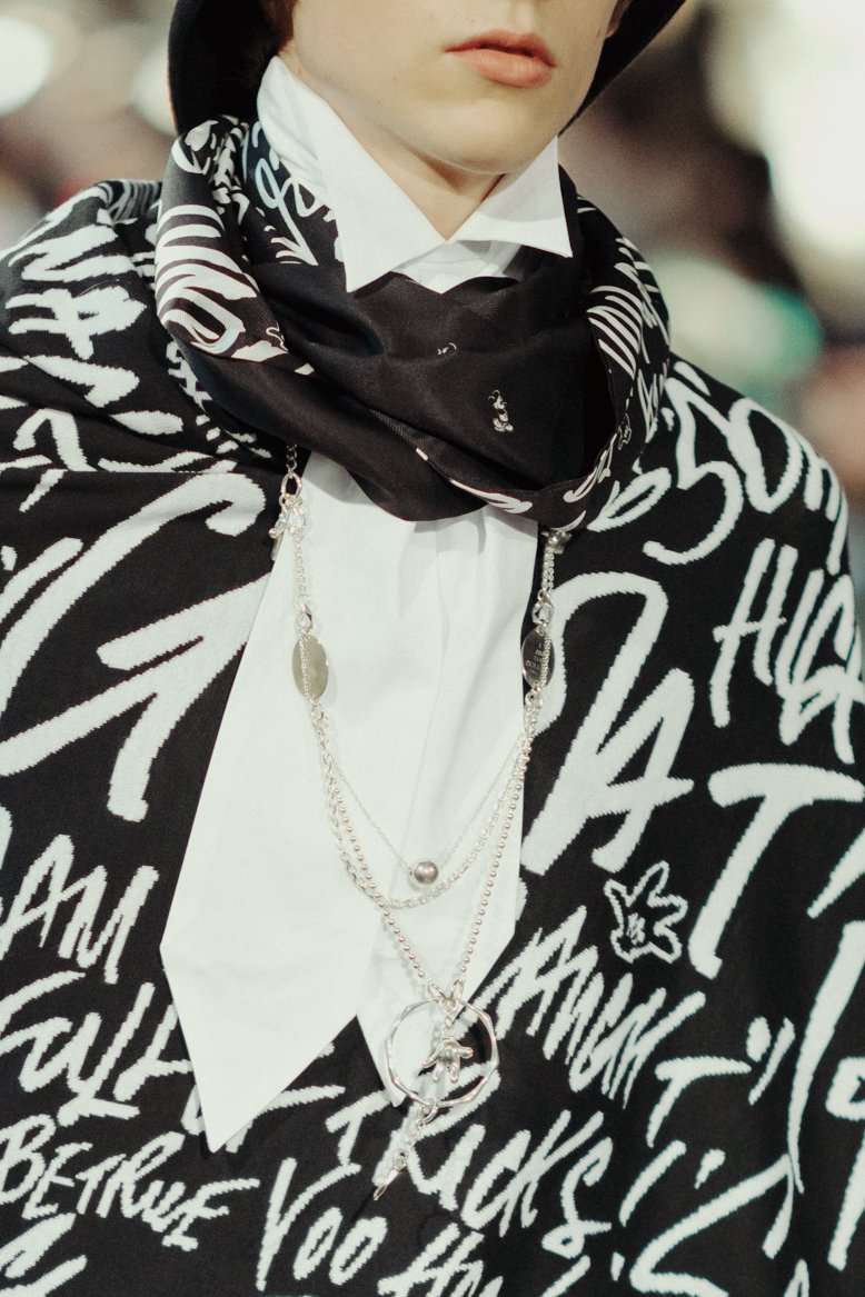 小物 takahiromiyashitathesoloist short scarf sa.0006AW24-black short scarf Days Of Our Youth 2024 Autumn