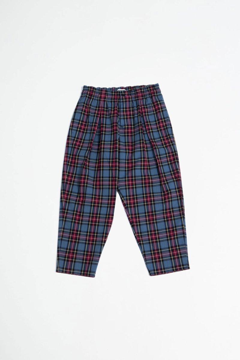 YMC Sylvian Pant Blue Tartan