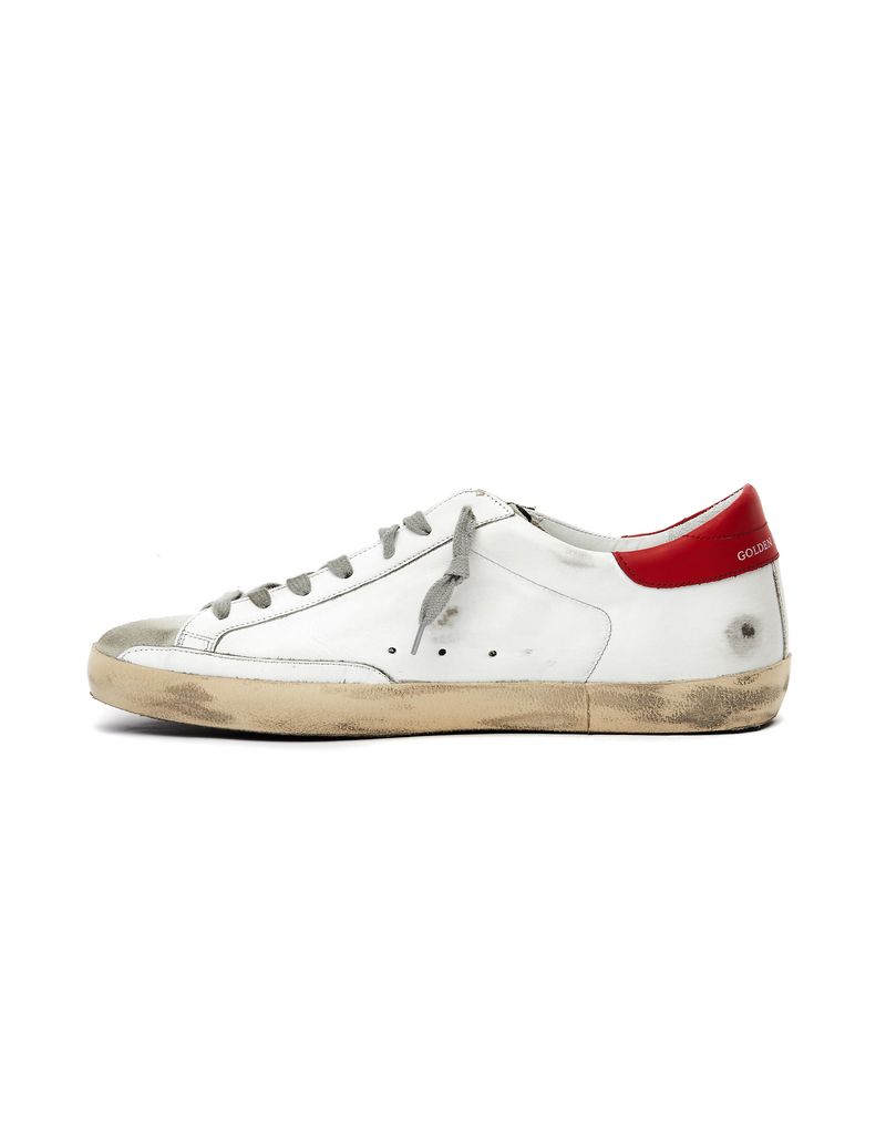 【Golden 】Superstar Sneakers Check Red Pink Tab★人気 Women's Ball Star LTD with red leather star and pink glitter