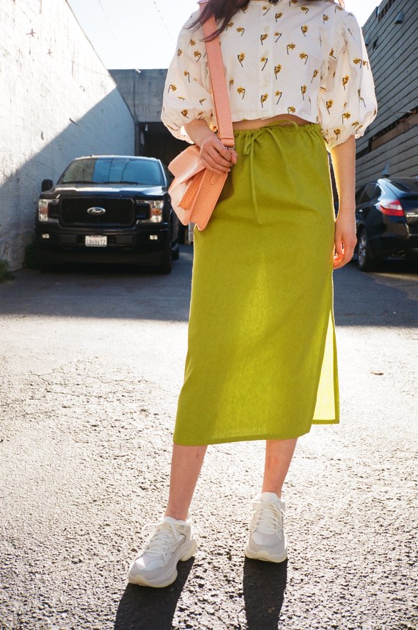 Lisa Says Gah Simone Maxi Skirt - Olive Lisa Says Gah Simone Maxi Skirt - Olive