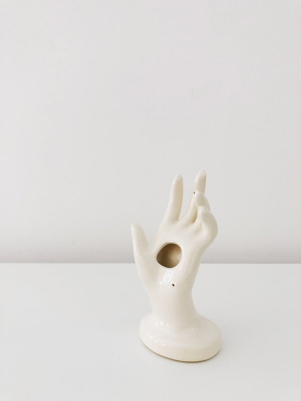 VINTAGE HAND BUD VASE VINTAGE HAND BUD VASE