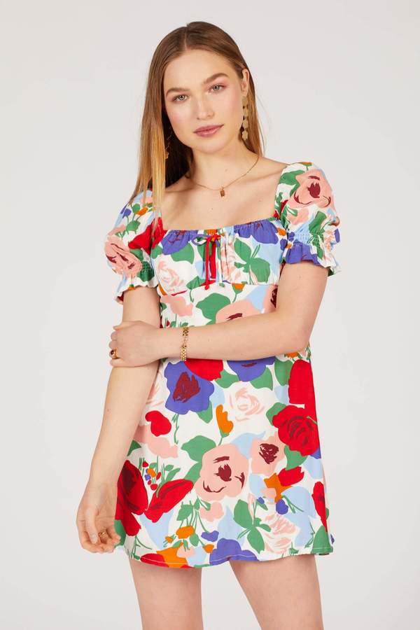faithfull the brand iris mini dress Faithfull the Brand Iris Dress - Floral Print Dress - Mini Dress