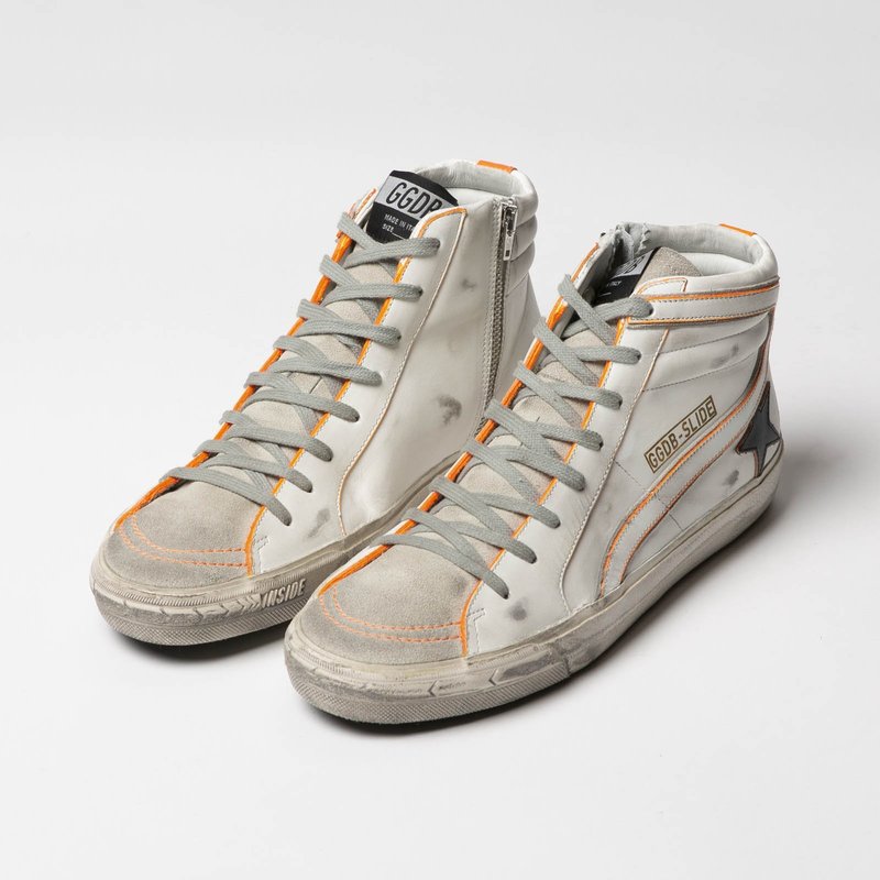 スニーカー Golden  Slide Classic Sneakers Golden Goose Sneakers Slide - White | Orange | Black Star