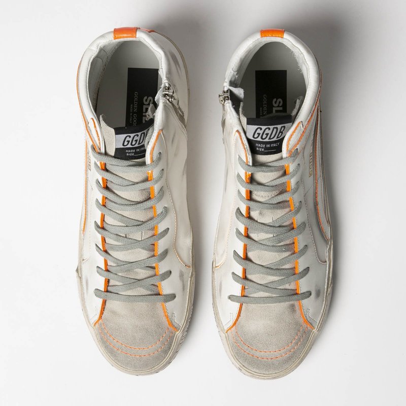 スニーカー Golden  Slide Classic Sneakers Golden Goose Slide Sneaker in Platinum, Gold, Ice, Black