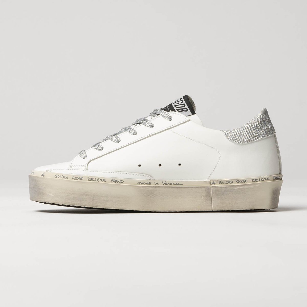 Golden Goose Sneakers Hi Star - White | Silver | Leopard