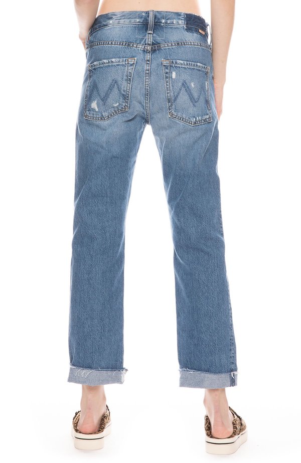 Mother Denim Scrapper Cuff Ankle Fray 