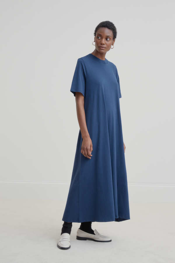 kowtow tee shirt swing dress Shop Building Block T-Shirt Swing Dress - Azure | Kowtow Clothing