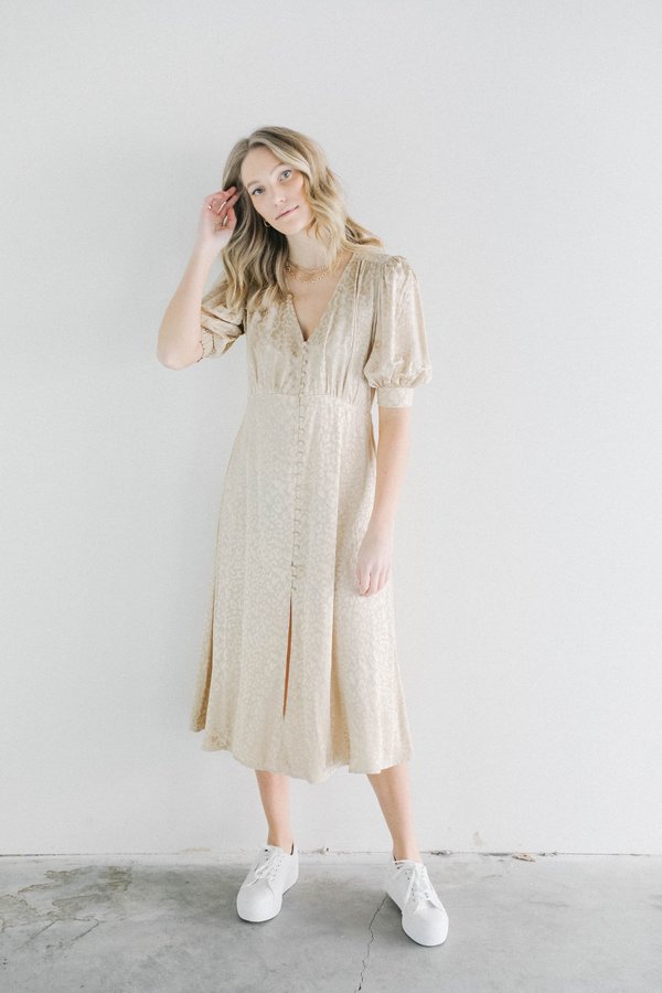 midi dress leopard print