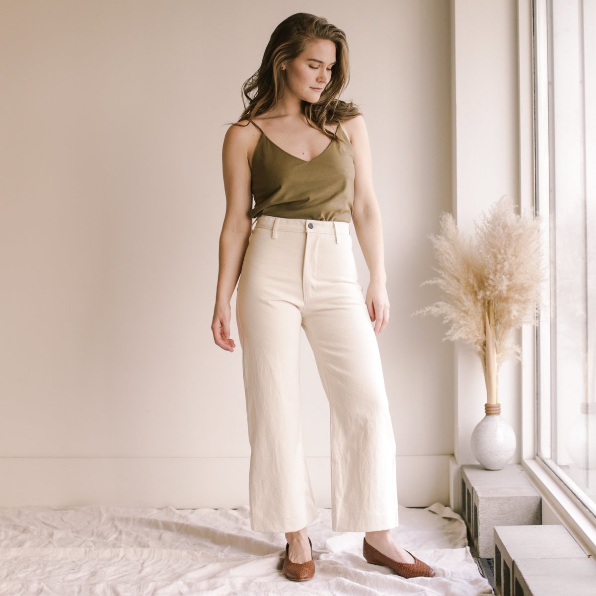 Ozma High Rise Wide Leg Pant - Putty - Image 2 of 7