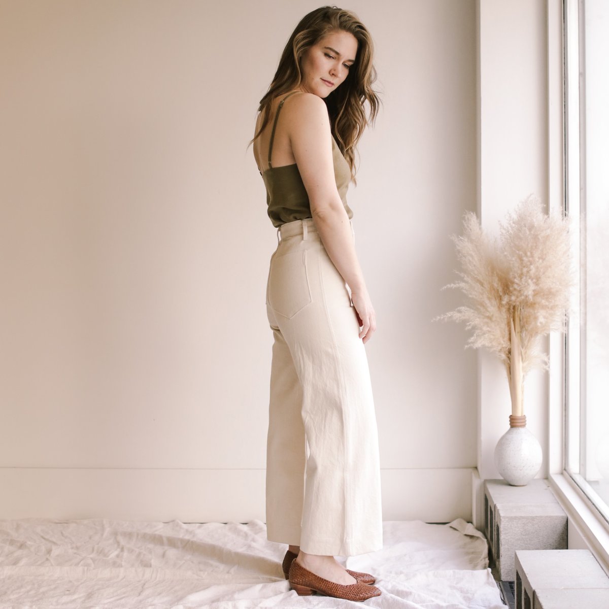 Ozma High Rise Wide Leg Pant - Putty - Image 4 of 7