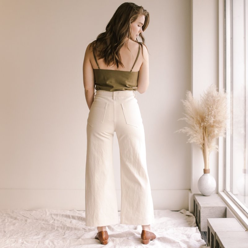 Ozma High Rise Wide Leg Pant - Putty