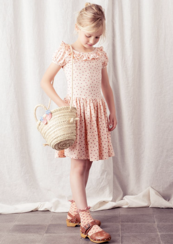 Tocoto Vintage Strawberry Jersey Dress - salmon | Garmentory Tocoto Vintage Strawberry Jersey Dress - salmon | Garmentory