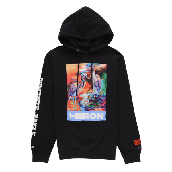 Heron Preston Heron Colors Rib Hoodie - Black | Garmentory