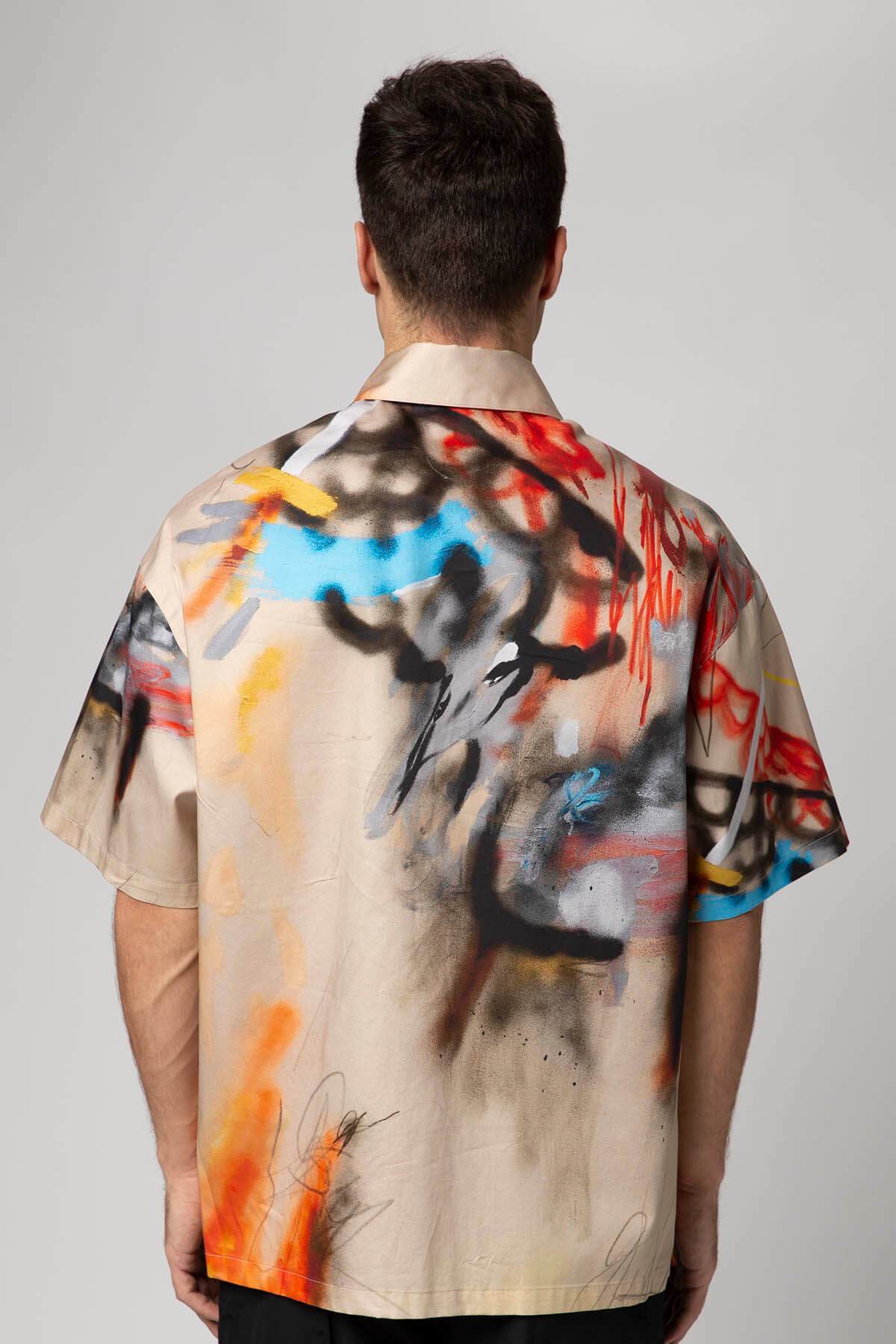 Heron Preston Robert Nava Baseball Shirt - Sand/Multicolor