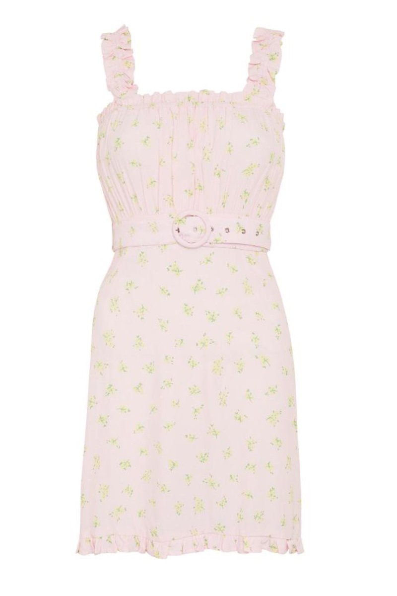 Faithfull The Brand Mid Summer Mini Dress - Pink Luda Floral | Garmentory