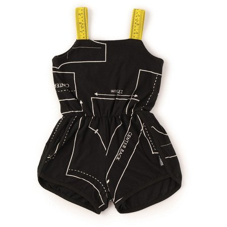 Dyed Black NUNUNU Cotton Aviator Overall