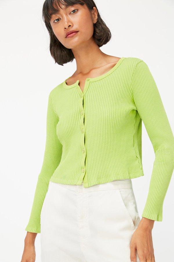Lacausa Lucy Cardigan - Kiwi Lacausa Lucy Cardigan - Kiwi