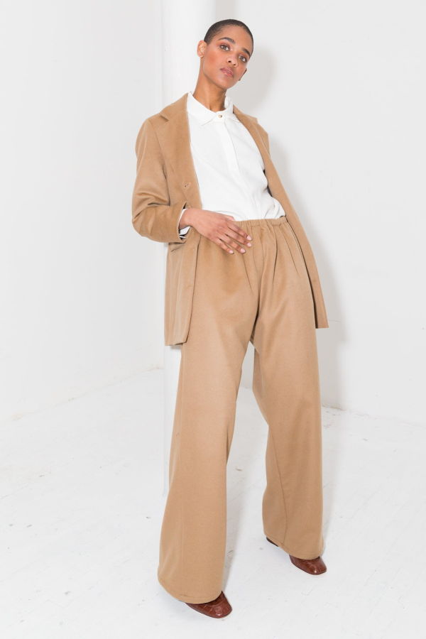 Datura Camel Cashmere Wool Judo Pants - Camel