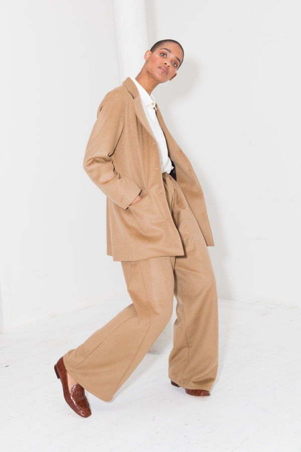 Datura Camel Cashmere Wool Judo Pants - Camel
